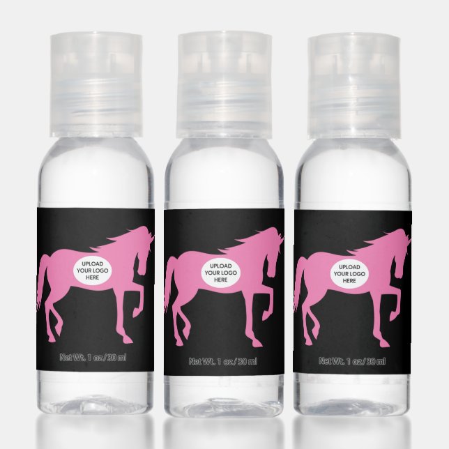 Unicorn Silhouette Business Name Logo Message Hand Sanitizer (Set)