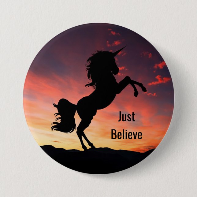 Unicorn Silhouette Button (Front)