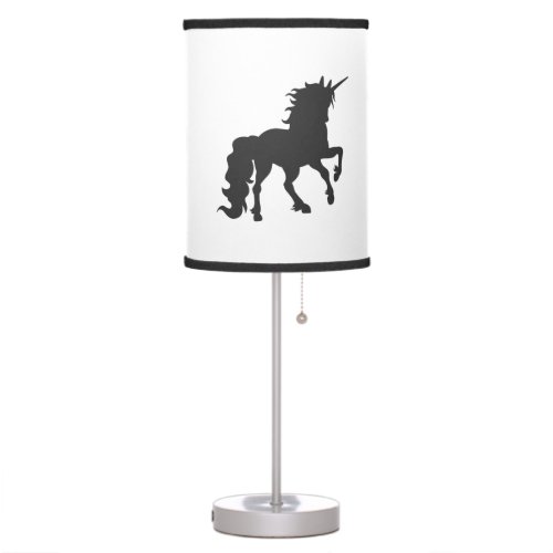 Unicorn  silhouette _ Choose background color Table Lamp