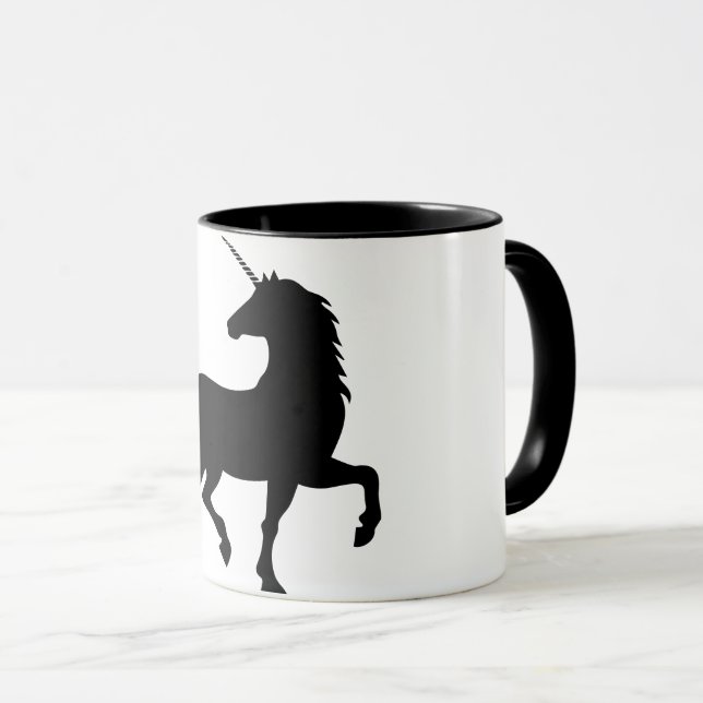 Unicorn Silhouette Fantasy Mug (Front Right)