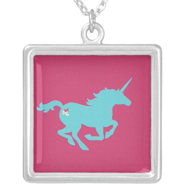 Unicorn Silhouette Necklace (Front)