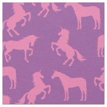 Unicorn Silhouettes Purple and Pink
