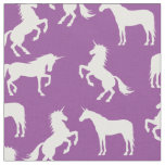 Unicorn Silhouettes Purple Fabric