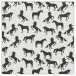 Unicorn Silhouettes White and Black Fabric