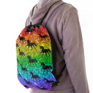 Unicorn Silhoutte Rainbow Glitter LGBTQ Pride Drawstring Bag Unicorn Silhoutte Rainbow Glitter LGBTQ Pride Drawstring Bag