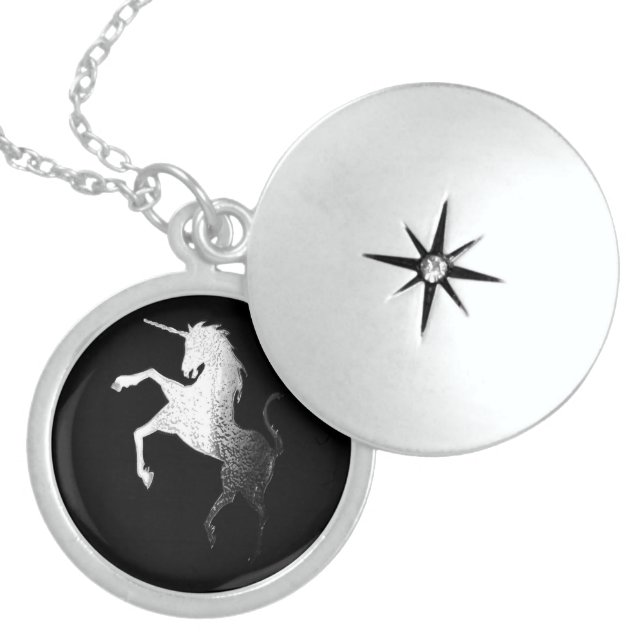 UNICORN - SILVER LOCKET NECKLACE (Front)