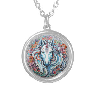 Unicorn Silver Plated Necklace