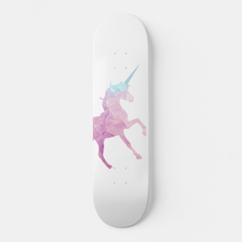 Unicorn Skateboard with Custom Crystal texture