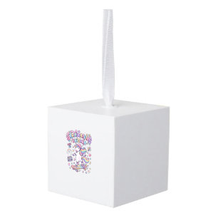 Unicorn Skateboarding Unicorn Bold Typography Shir Cube Ornament