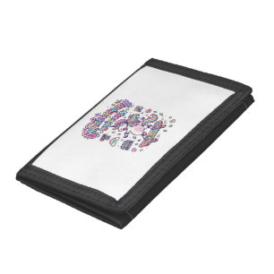 Unicorn Skateboarding Unicorn Bold Typography Shir Tri-fold Wallet