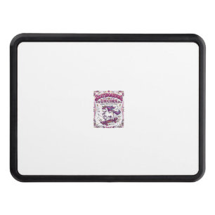 Unicorn Skateboarding Unicorn Stylish White Backgr Hitch Cover