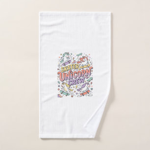 Unicorn Skater Unicorn Crew Whimsical Zazzle Desig Hand Towel