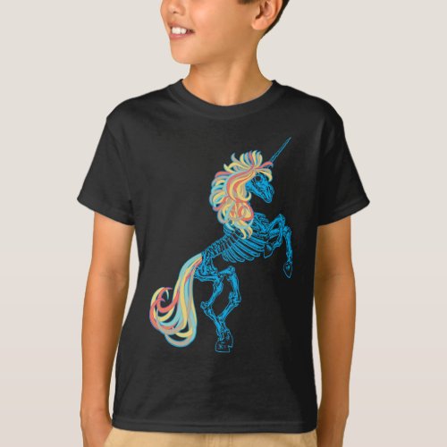 Unicorn Skeleton For Halloween _ Zombie Uni T_Shirt