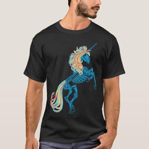 Unicorn Skeleton For Halloween _ Zombie Uni T_Shirt