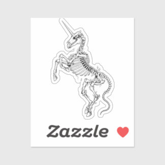 Unicorn Skeleton – Gothic Fantasy Bone Creature Sticker