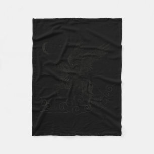 Unicorn Skeleton Halloween Gothic Spooky For Men Fleece Blanket