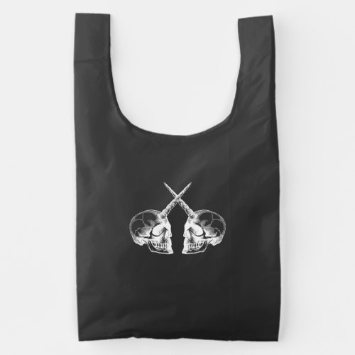 Unicorn Skulls Shoppers BLK Reusable Bag