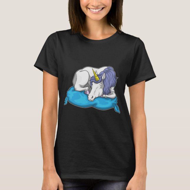Unicorn Sleeping Pillow T-Shirt (Front)