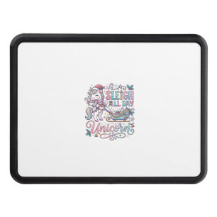 Unicorn Sleigh All Day Unicorn Adorable Sticker an Hitch Cover