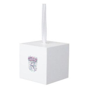 Unicorn Sleigh All Day Unicorn Charming Merch Desi Cube Ornament