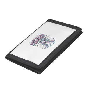 Unicorn Sleigh All Day Unicorn Charming Merch Desi Tri-fold Wallet