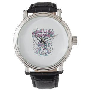 Unicorn Sleigh All Day Unicorn Charming Merch Desi Watch