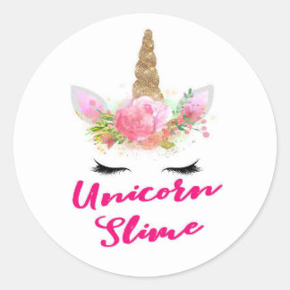 Unicorn Slime Stickers round