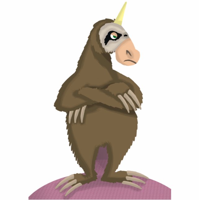 Unicorn Sloth Cutout Sculpture (Front)