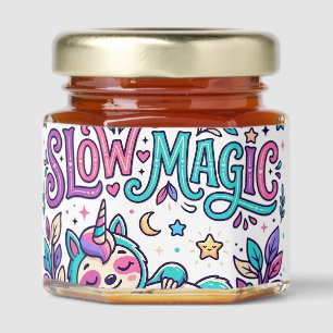 Unicorn Slothicorn Slow Magic Colorful Marketplace Honey Jar Favors