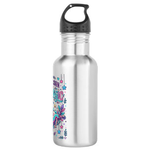 Unicorn Slothicorn Slow Magic Colorful Marketplace Stainless Steel Water Bottle