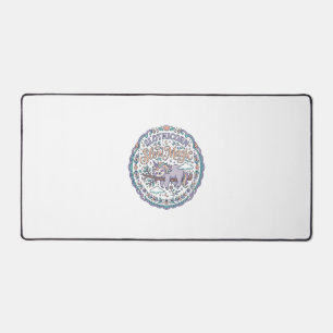 Unicorn Slothicorn Slow Magic Whimsical T-Shirt De Desk Mat