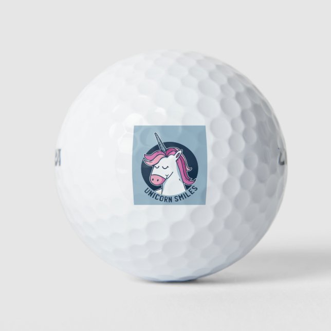 Unicorn Smiles Golf Balls (Front)