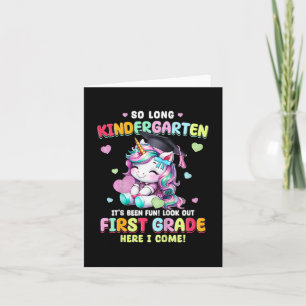 Unicorn So Long Kindergarten Graduation Last Day O Card