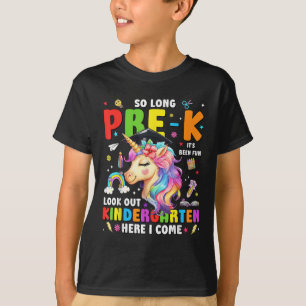 Unicorn So Long Pre K Graduation Kindergarten Here T-Shirt