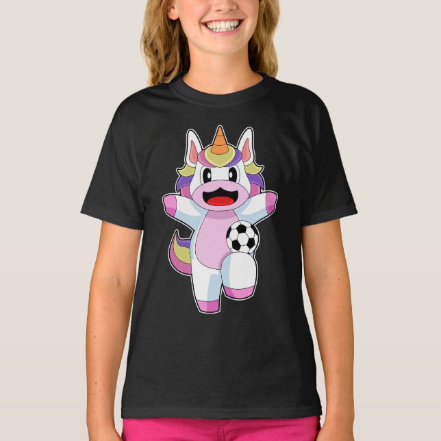 Unicorn Soccer player Soccer T-Shirt (Front)