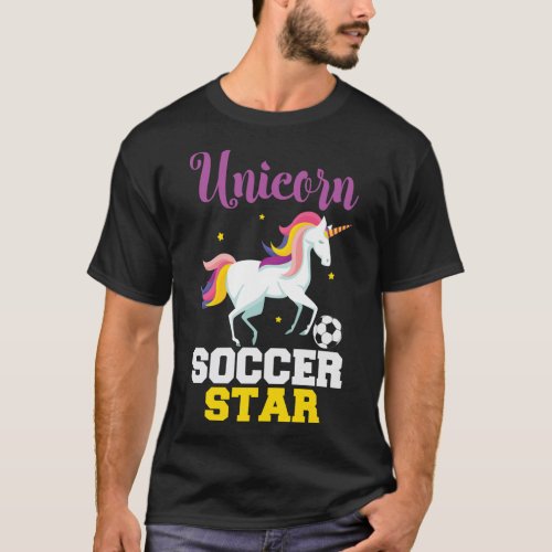 Unicorn Soccer Star T_Shirt