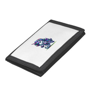 Unicorn Soccer Team Player Tank Top Trifold Wallet
