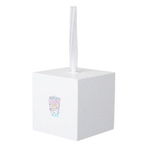 Unicorn Soccer Unicorn Star Cute Cube Ornament