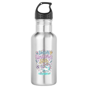 Unicorn Soccer Unicorn Star Cute Stainless Steel Water Bottle