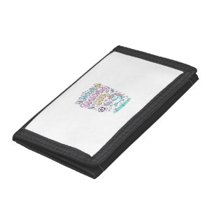 Unicorn Soccer Unicorn Star Cute Trifold Wallet