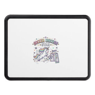 Unicorn Soccer Unicorn Star Funny Vector Design_1 Hitch Cover