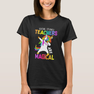 Unicorn Social Studies Love School Teacher Magical T-Shirt