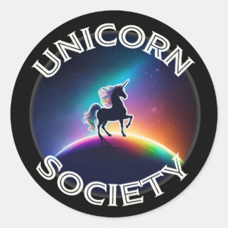 Unicorn Society Classic Round Sticker