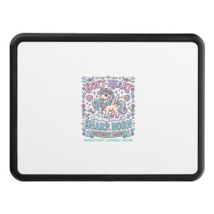 Unicorn Soft Heart Sharp Horn Bold Typography Prod Hitch Cover