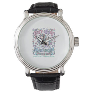 Unicorn Soft Heart Sharp Horn Bold Typography Prod Watch