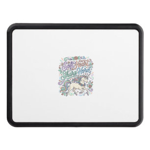 Unicorn Soft Heart Sharp Horn White Background Typ Hitch Cover