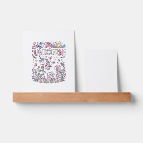 Unicorn Soft Meadow Unicorn Adorable Vector Design Picture Ledge