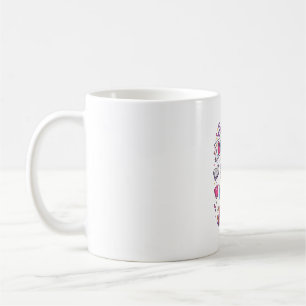 Unicorn Sorry I'm Booked Retro Style Print on Dema Coffee Mug