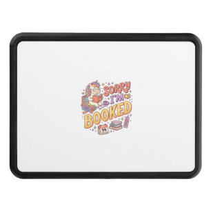 Unicorn Sorry I'm Booked Whimsical Zazzle Design_1 Hitch Cover