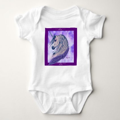 unicorn splash scene baby bodysuit